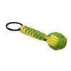 paracord přívěsek kulička dvoubarevná žlutá a světle zelená