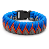 Paracord náramek VÉČKO karibská modrá šedá a neon oranžová