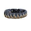 Paracord náramek VÉČKO tmavě šedá coyote a šedá