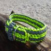 paracord obojek reflexní neon žlutá a šedá