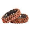 Paracord náramek Protector3 černo oranžový