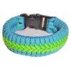 Paracord náramek VICTORY světle modrá a neon zelená