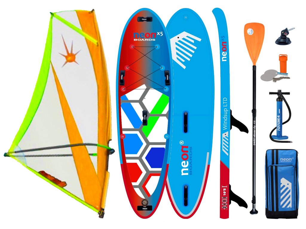 Neon X5 2021 Windsup set s XO Sails paddle orange SUP Karlin
