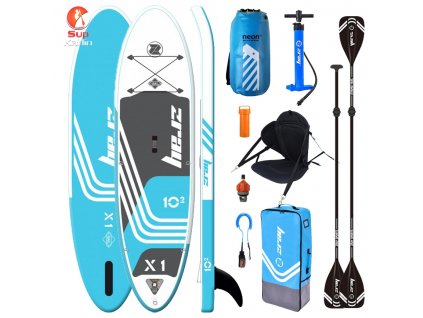 Kombo pack paddleboard ZRAY X1 komplet Neon dry bagem a pádlem