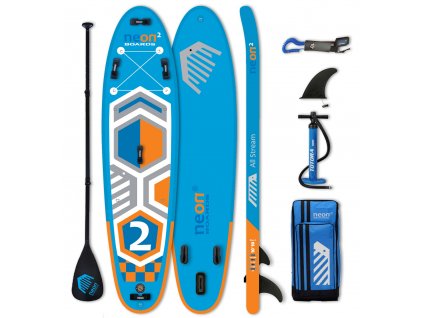 inflating paddleboard Neon 2 2022 with alu 3 pieces paddle