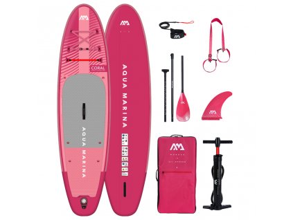 nafukovaci paddleboard coral damsky ruzovy new model 2023 aqua marina