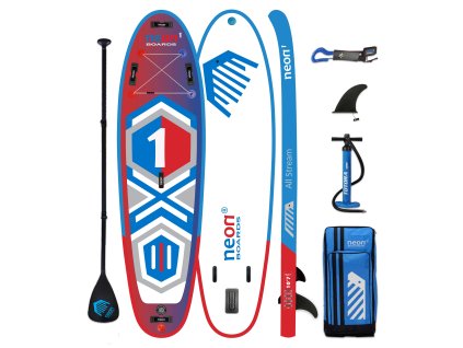 neon 1 red blue gradiant with Alu paddle