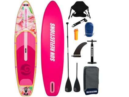 Combo pack nafukovací paddleboard SUN REFLECTIONS XXL - 11'6''x35''x6'' Soft Blush paddleboardy.cz
