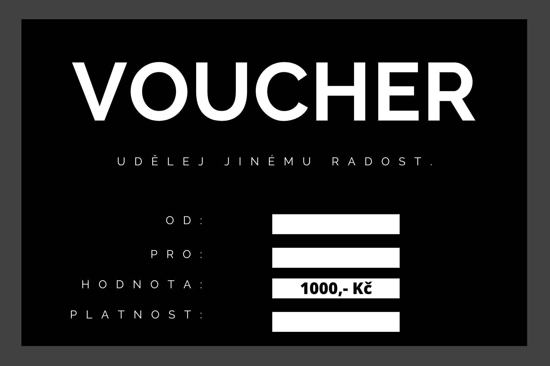 Sup Karlín Dárkový poukaz v hodnotě 1000,- Kč