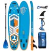 inflating paddleboard Neon 2 2022 with glassfibre 3 pieces paddle blue small