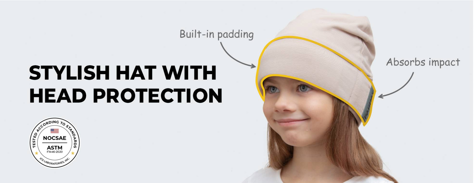 Ochrana hlavy aktivních dětí ATEST