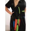 cze pl Damske bavlnene saty Plus Size s barevnym potiskem cerna 33193 4