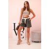 cze pl Damske sortky s vysokym pasem a paskem khaki 33288 1