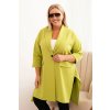 cze pl Damsky kabatek Plus Size Punto s bavlnou na knoflik pistaciova 34205 1