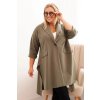 cze pl Damsky kardigan Plus Size Punto s bavlnou zapinany na knoflik khaki 34209 1