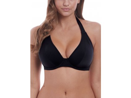 AS3943 BLK primary Freya Swim Remix Black Halter Bikini Top