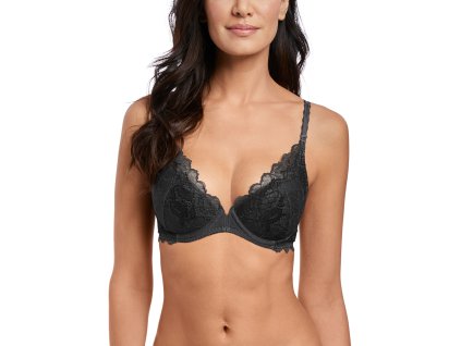 WE135003 CHL primary Wacoal Lace Perfection Charcoal Moulded Push Up Bra