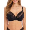 480x672 pdp mobile FL102314 BLK primary Fantasie Lingerie Fusion Lace Black Underwired Padded Plunge Bra