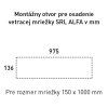 SRL - ALFA vetracia mriežka 150 x 1000 mm
