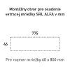 SRL - ALFA vetracia mriežka 60 x 800 mm