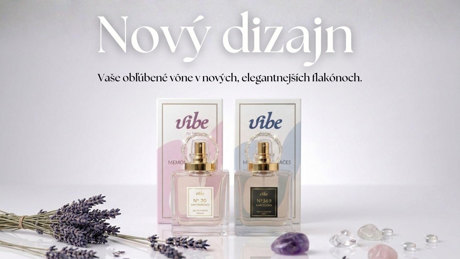 Vibe parfumy v novom šate. Parfumy inšpirované svetovými značkami.
