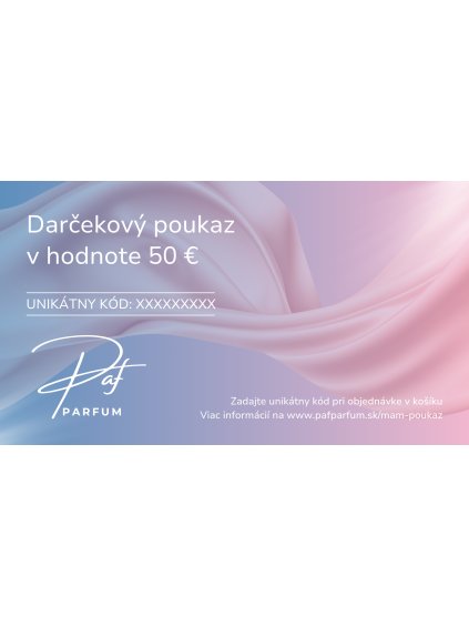 Darčekový poukaz ilustračný na web 50€