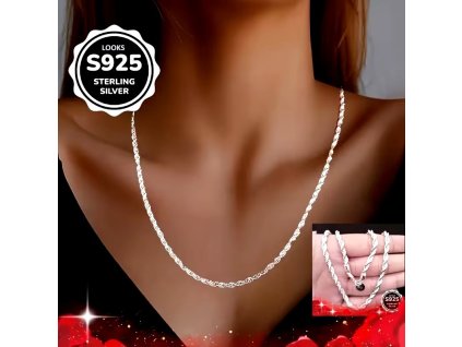 Luxusně působící imitace stříbra – detail zapínání náramku a náhrdelníku