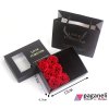 6 červené růže černý box