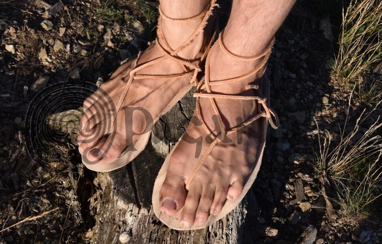 Barefoot sandály na běhání. Přírodní kožené letní boty. PAGANIA.CZ - pohanský obchod