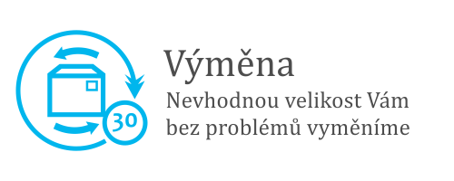 VÝMĚNA ZBOŽÍ - nevhodnou velikost bez problémů vyměníme 