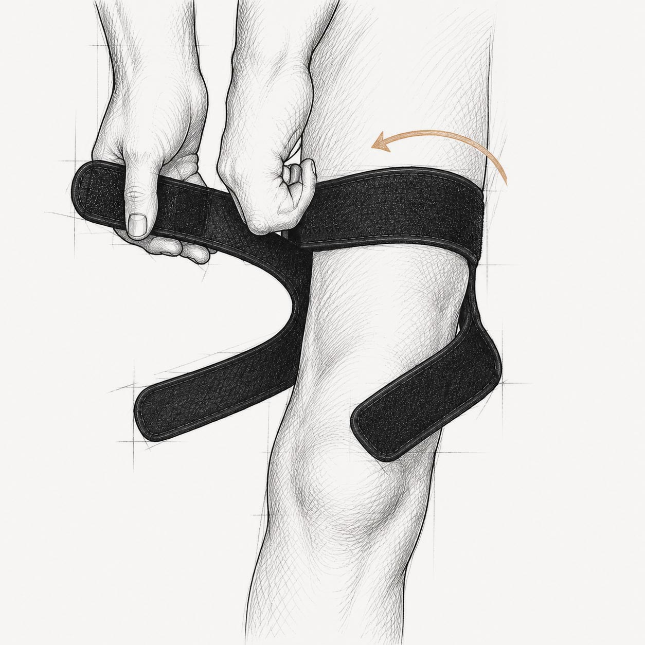 Cho-Pat® Dual Action® LITE Knee Strap použití