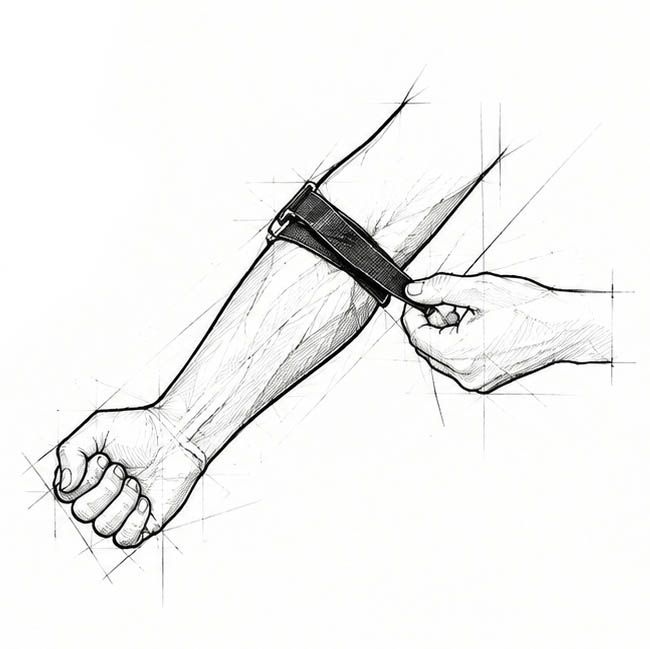 Cho-Pat® Tennis Elbow Strap_použití krok 2
