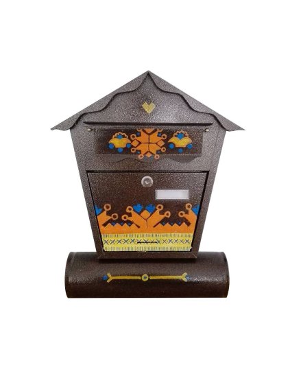 Poštová schránka maľovaná - Detva-hnedá