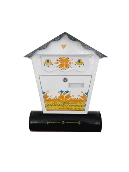 Poštová schránka maľovaná - Detva - biela