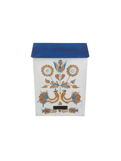 Vtáčiky - ornament modrá