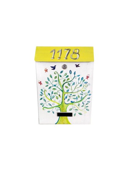 Painted Mailbox - forest and trees 001