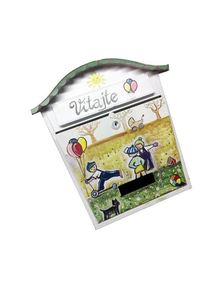 Bemalter Briefkasten - Familie und Kinder 005