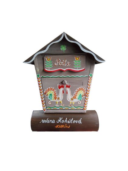 Ručne maľovaná schránka - rodina Kohútová