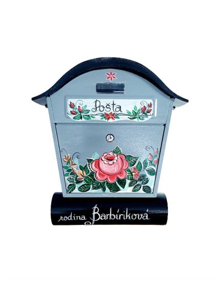 Bemalter Briefkasten - Rosen 004