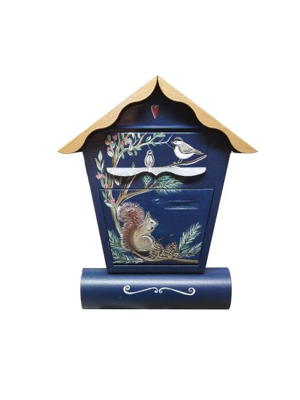 Poštová schránka - Veverička s vtáčikmi