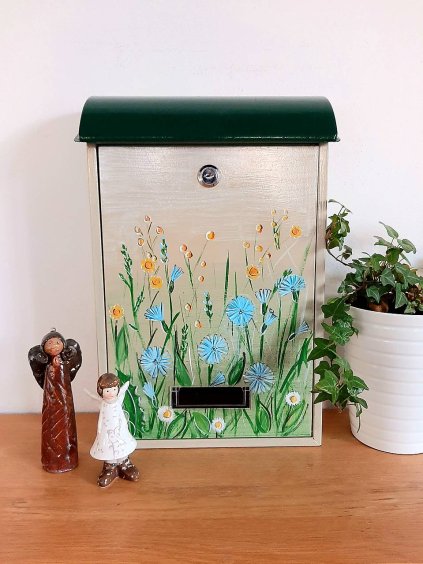 Maľovaná poštová schránka - Lúčne kvety 030