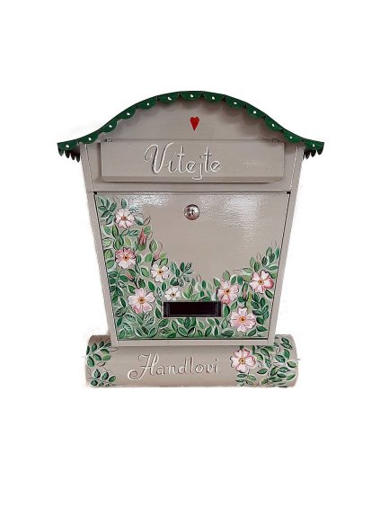 Bemalter Briefkasten - Rosen 003