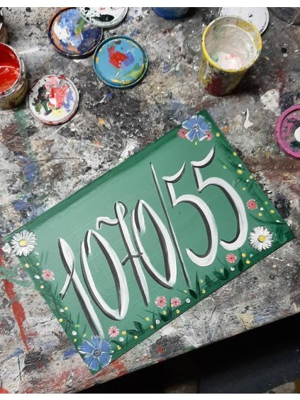 Číslo domu - zelené, lúčne