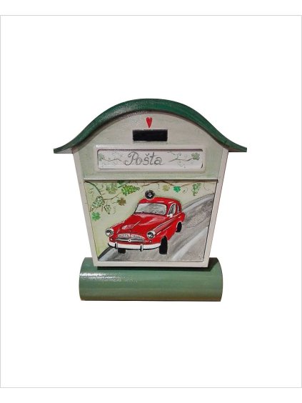 Veterán-maľovaná poštová schránka