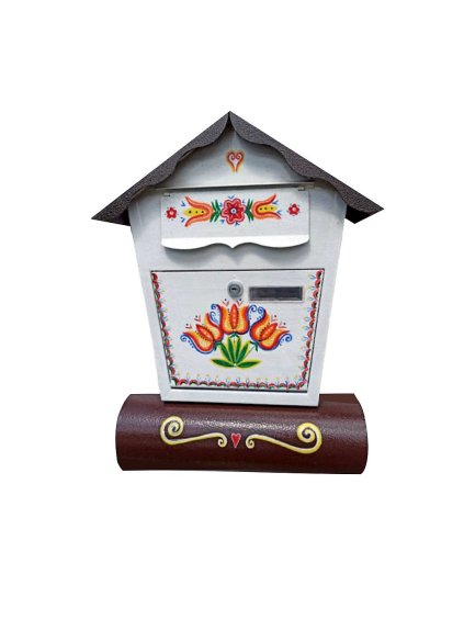 Maľovaná poštová schránka - farebný ornament