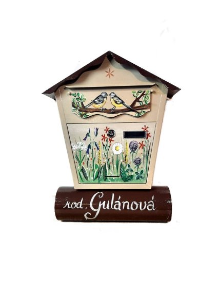 Maľovaná poštová schránka - lucne kvety 011