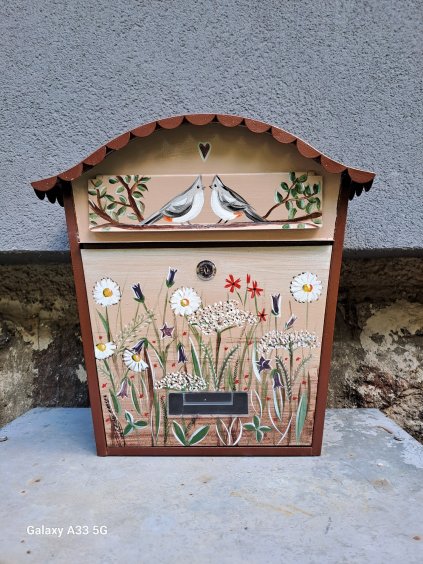Bemalter Briefkasten - Wiesenblumen 003