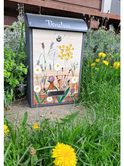 Bemalter Briefkasten – Wiesenblumen 044