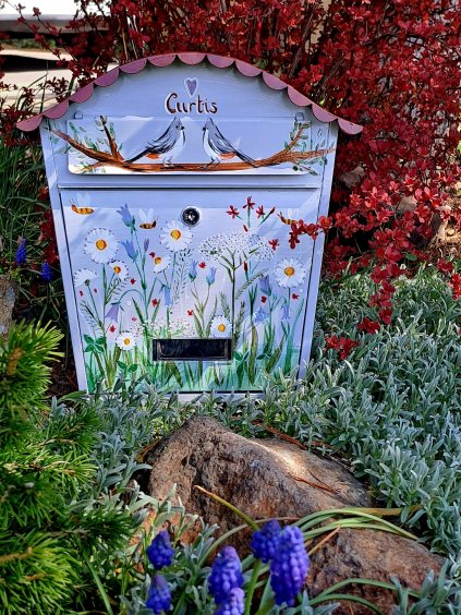 Bemalter Briefkasten – Wiesenblumen 046