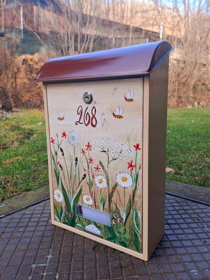 Bemalter Briefkasten – Wiesenblumen 047